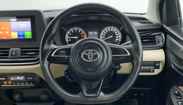 2022 Toyota Glanza S, Petrol, Manual, 27,959 km, Steering Wheel Close Up