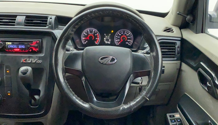 2017 Mahindra Kuv100 K2 6 STR, Petrol, Manual, 50,444 km, Steering Wheel Close Up