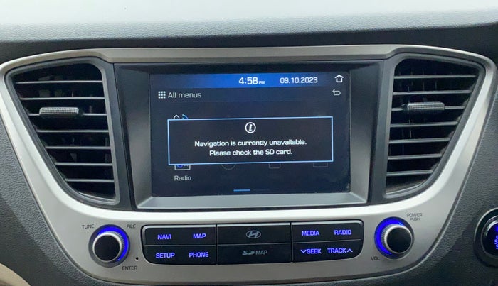 2017 Hyundai Verna 1.6 VTVT SX (O) AT, Petrol, Automatic, 12,585 km, Infotainment system - GPS Card not working/missing