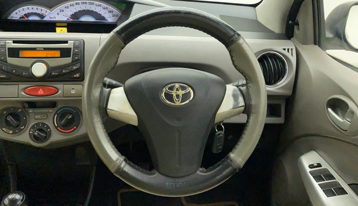 2011 Toyota Etios V, Petrol, Manual, 97,364 km, Steering Wheel Close Up