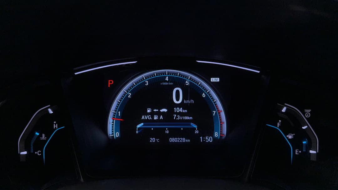2019 Honda Civic Vti-s, Automatic, 80228 km, Odometer View