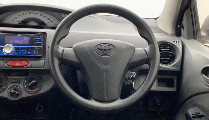 2012 Toyota Etios G, Petrol, Manual, 85,771 km, Steering Wheel Close Up