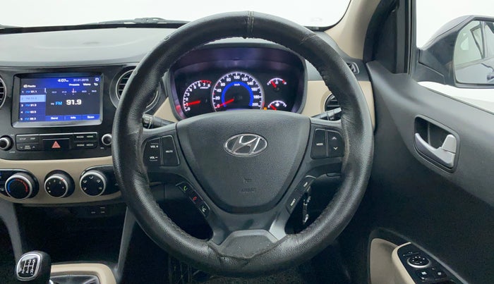 2017 Hyundai Grand i10 Sportz(O) 1.2 MT, Petrol, Manual, 63,901 km, Steering Wheel Close Up