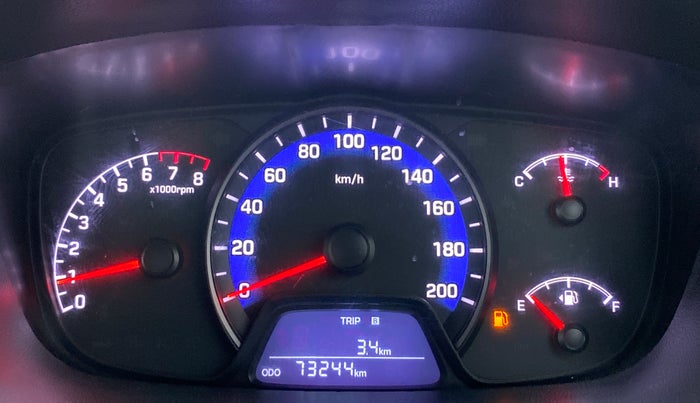 2018 Hyundai Xcent E+, Petrol, Manual, 73,244 km, Odometer Image