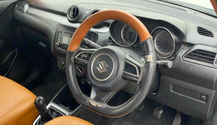 2019 Maruti Swift VXI, Petrol, Manual, 65,646 km, Steering wheel - Steering cover is minor torn