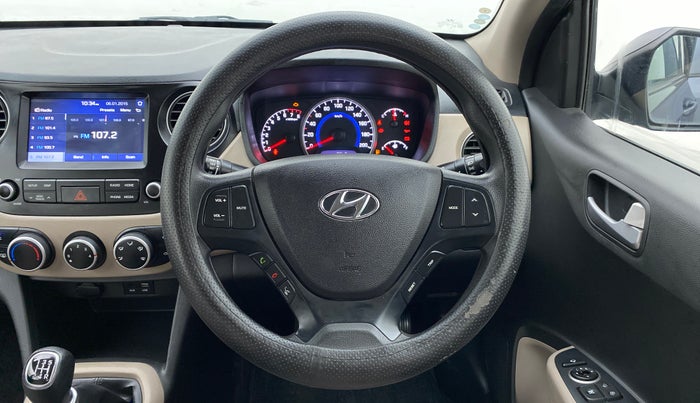 2018 Hyundai Grand i10 SPORTZ 1.2 KAPPA VTVT, Petrol, Manual, 12,478 km, Steering Wheel Close Up