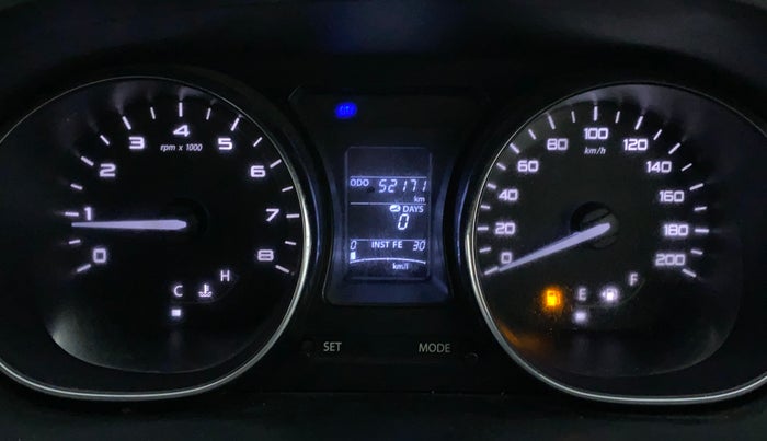 2018 Tata Tiago XZ PETROL, Petrol, Manual, 52,231 km, Odometer Image