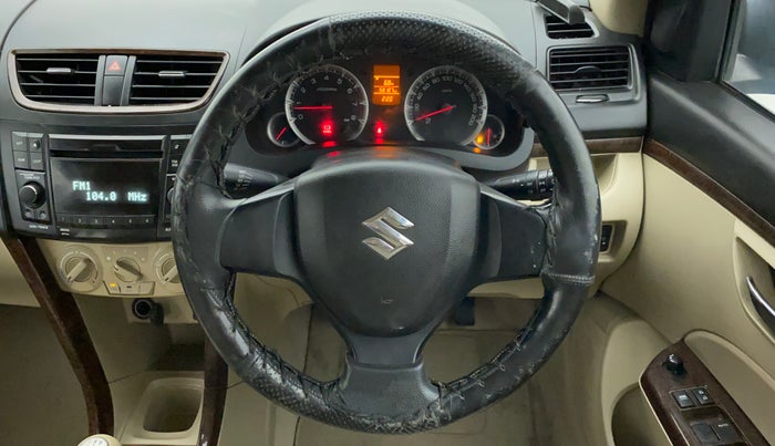 2013 Maruti Swift Dzire VXI, Petrol, Manual, 58,187 km, Steering Wheel Close Up