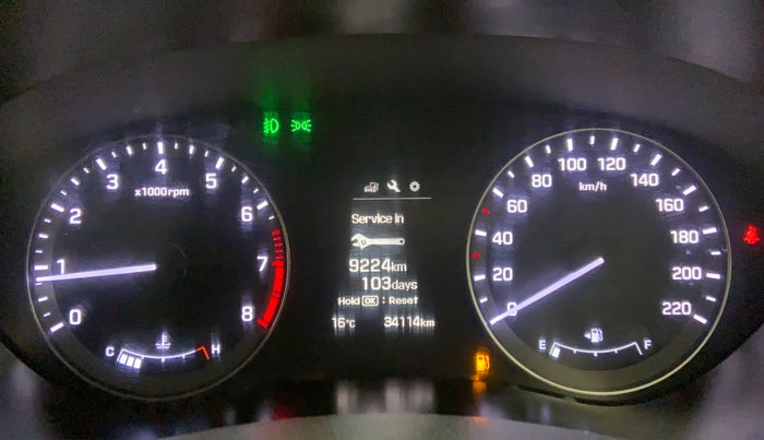 2016 Hyundai Elite i20 ASTA 1.2 (O), Petrol, Manual, 34,107 km, Odometer View