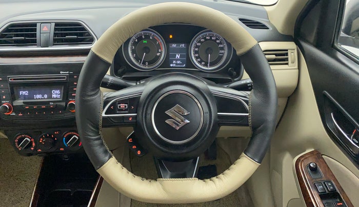 2017 Maruti Dzire VXI AMT, Petrol, Automatic, 35,401 km, Steering Wheel Close Up