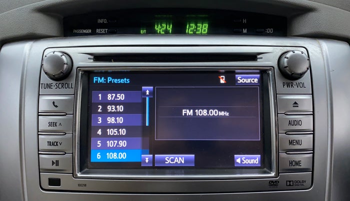 2014 Toyota Innova 2.5 VX 8 STR BS IV, Diesel, Manual, 84,292 km, Infotainment System