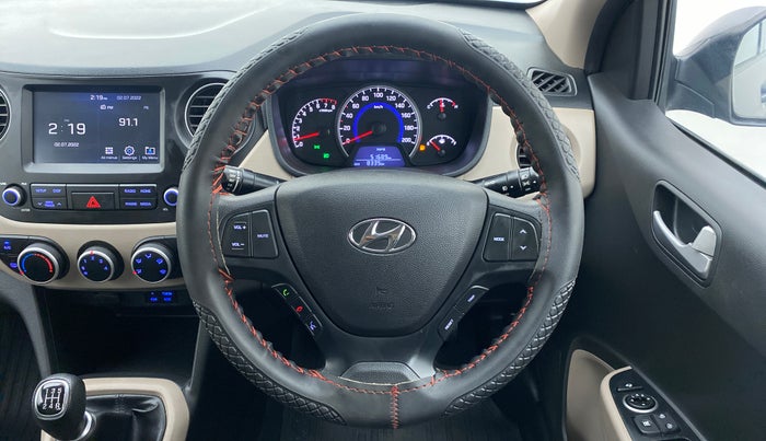 2019 Hyundai Grand i10 SPORTZ 1.2 KAPPA VTVT, Petrol, Manual, 8,515 km, Steering Wheel Close Up