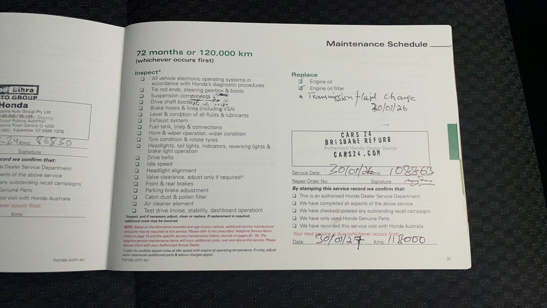 2018 Honda Jazz Vti, Manual, 108864 km, Service History
