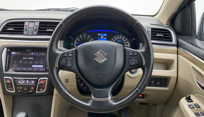 2019 Maruti Ciaz ALPHA  AT 1.5 SHVS PETROL, Petrol, Automatic, 1,08,914 km, Steering Wheel Close Up