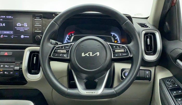 2021 KIA SONET HTX 1.0 IMT, Petrol, Manual, 21,307 km, Steering Wheel Close Up