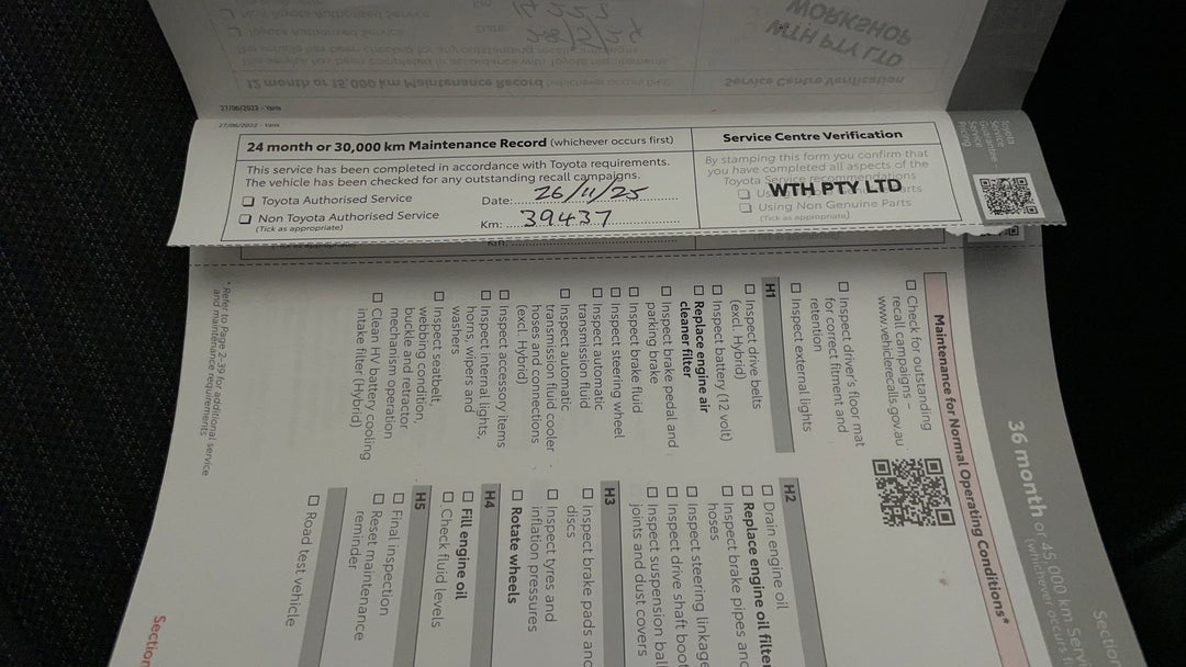 2023 Toyota Yaris Ascent Sport, Automatic, 44012 km, Service History