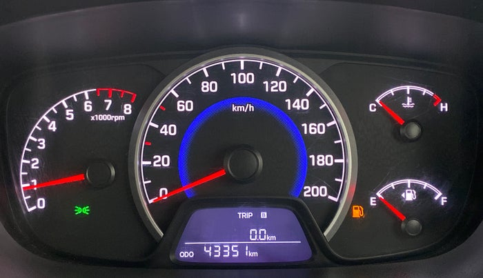 2019 Hyundai Grand i10 SPORTZ DUAL TONE 1.2 VTVT, Petrol, Manual, 43,550 km, Odometer Image