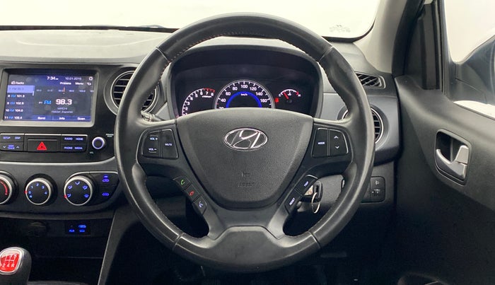2019 Hyundai Grand i10 SPORTZ DUAL TONE 1.2 VTVT, Petrol, Manual, 43,550 km, Steering Wheel Close Up