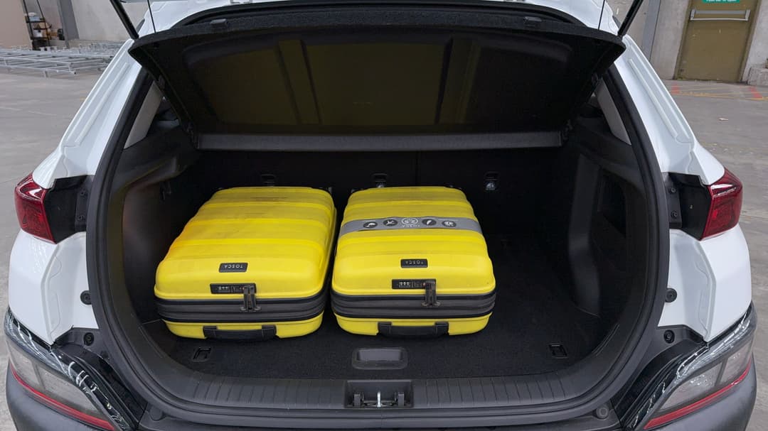 2021 Hyundai Kona (FWD), Automatic, 102614 km, Boot Inside View with Luggage