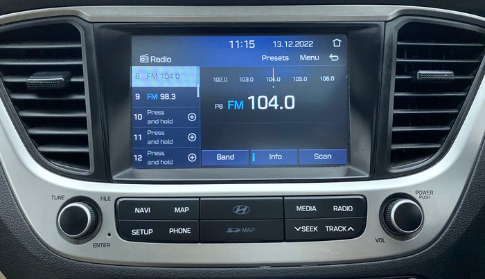 2019 Hyundai Verna 1.6 SX VTVT AT (O), Petrol, Automatic, 31,605 km, Infotainment System