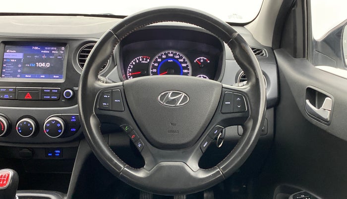 2019 Hyundai Grand i10 SPORTZ DUAL TONE 1.2 VTVT, Petrol, Manual, 43,550 km, Steering Wheel Close Up