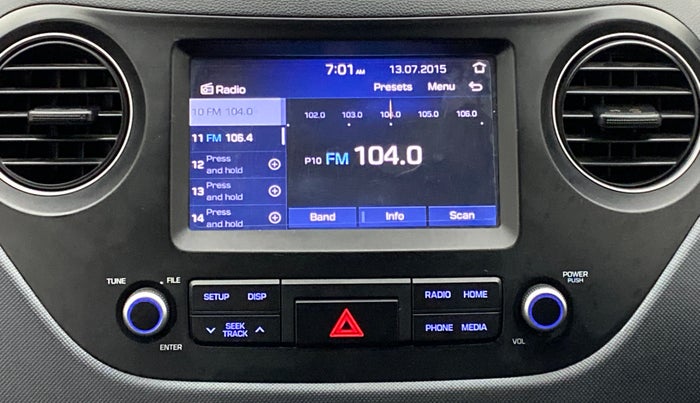 2019 Hyundai Grand i10 SPORTZ DUAL TONE 1.2 VTVT, Petrol, Manual, 43,550 km, Infotainment System