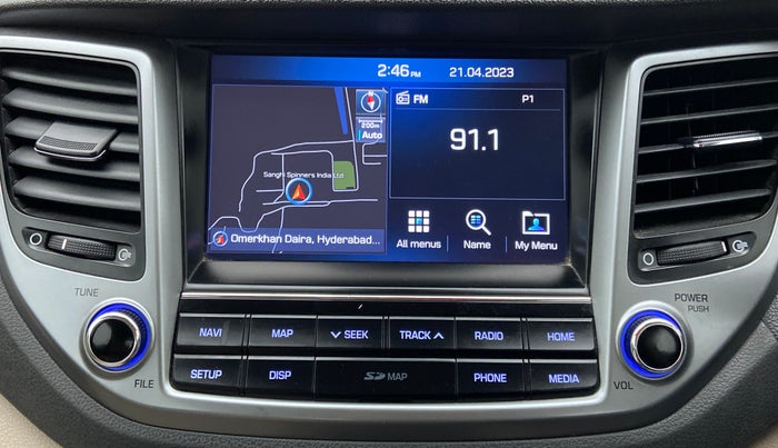 2018 Hyundai Tucson GLS 2WD AT PETROL, Petrol, Automatic, 62,523 km, Infotainment System