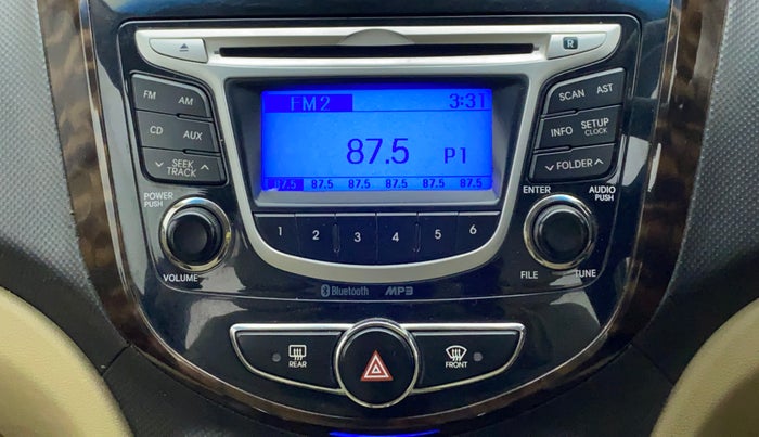 2013 Hyundai Verna FLUIDIC 1.6 EX VTVT AT, Petrol, Automatic, 92,258 km, Infotainment system - AM/FM Radio - Not Working