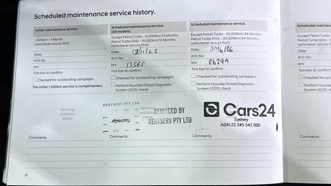 2025 Hyundai Venue Venue, Automatic, 26294 km, Service History