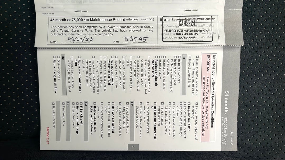 2017 Toyota 86 Gts, Manual, 53546 km, Service History