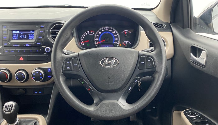 2016 Hyundai Grand i10 SPORTZ 1.2 KAPPA VTVT, Petrol, Manual, 39,598 km, Steering Wheel Close Up