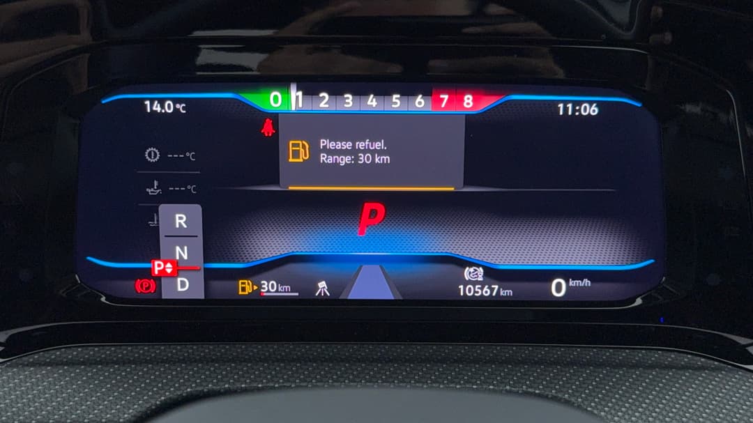 2024 Volkswagen Golf R, Automatic, 10567 km, Odometer View