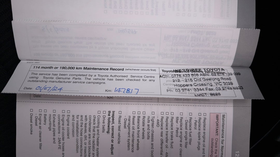 2013 Toyota RAV4 Gxl (2WD), Automatic, 154422 km, Service History