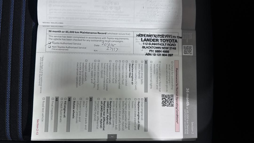 2022 Toyota RAV4 Xse (2WD) Hybrid, Automatic, 35441 km, Service History