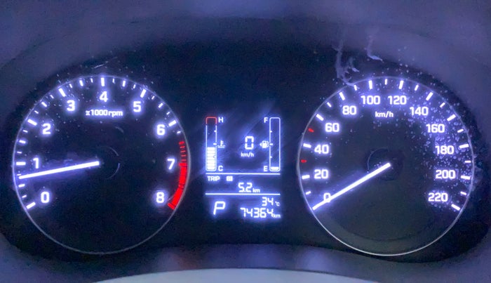 2016 Hyundai Creta SX PLUS AT 1.6 PETROL, Petrol, Automatic, 74,364 km, Odometer Image