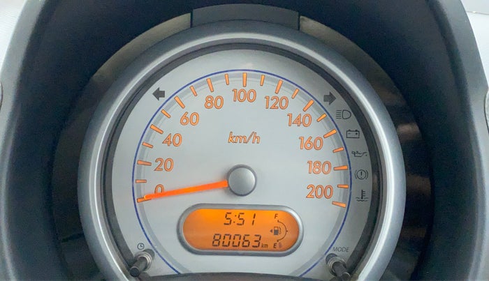 2012 Maruti Ritz VXI, Petrol, Manual, 80,315 km, Odometer Image