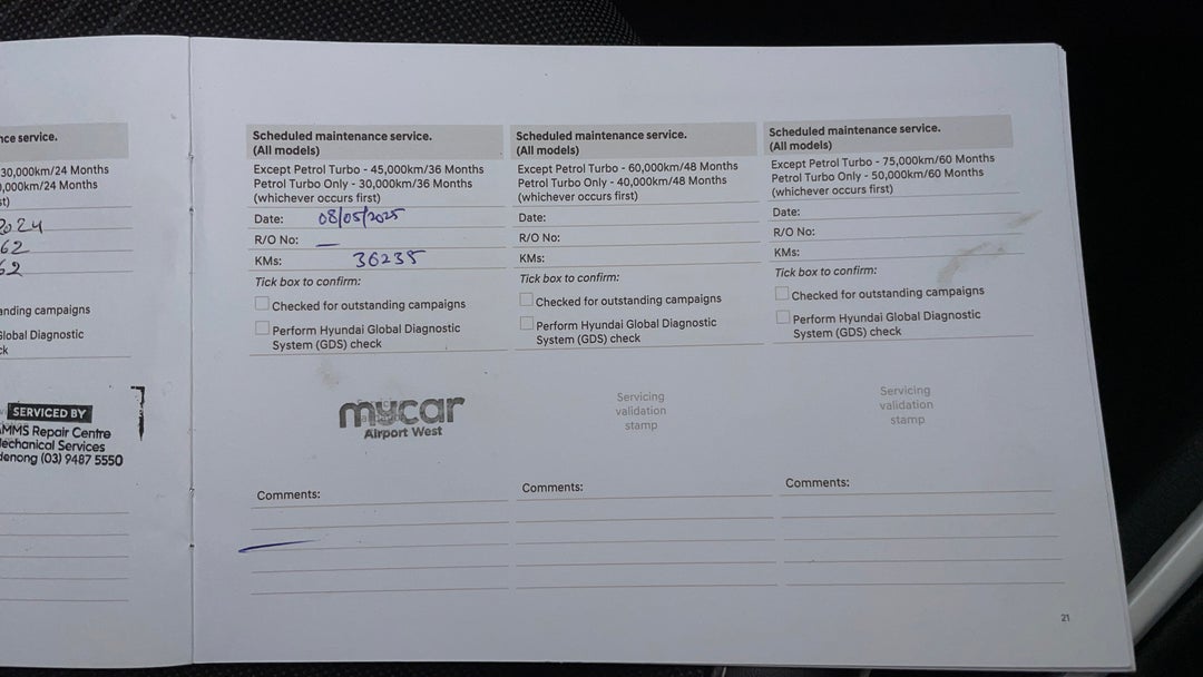 2021 Hyundai Venue Active, Automatic, 36251 km, Service History