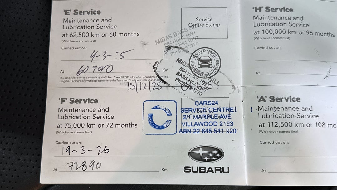 2021 Subaru XV 2.0i-s AWD, Automatic, 72900 km, Service History