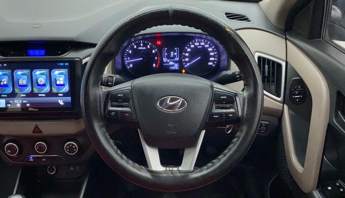 2018 Hyundai Creta E PLUS 1.6 PETROL, Petrol, Manual, 1,14,372 km, Steering Wheel Close Up
