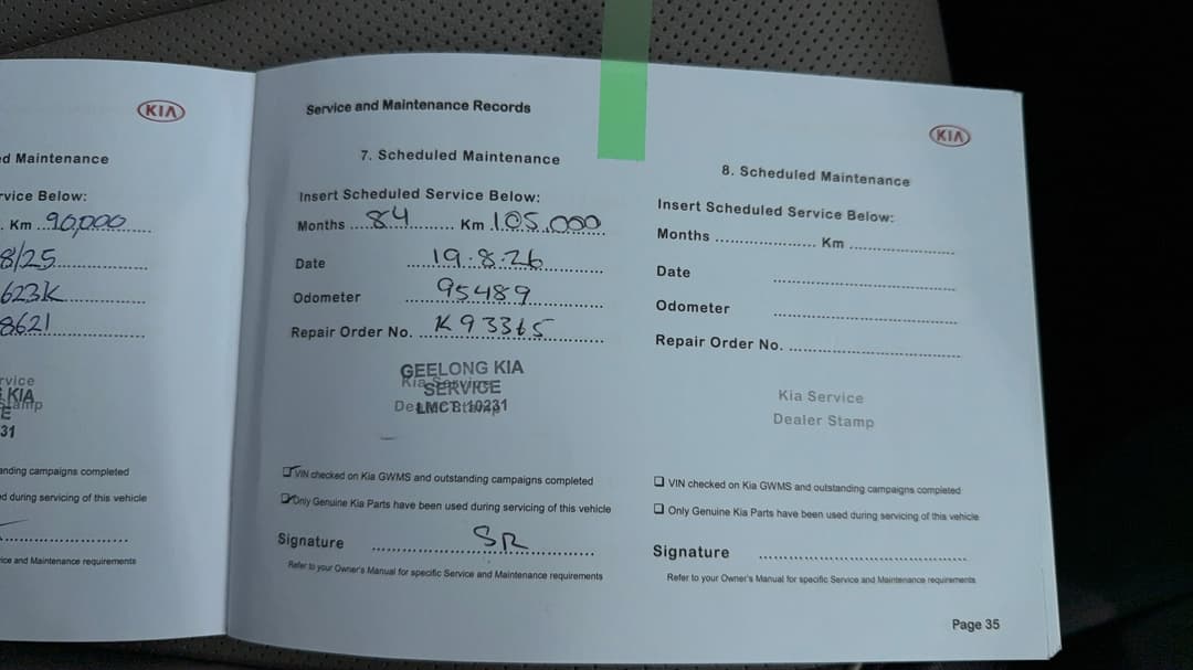 2019 Kia Carnival Sli, Automatic, 95917 km, Service History
