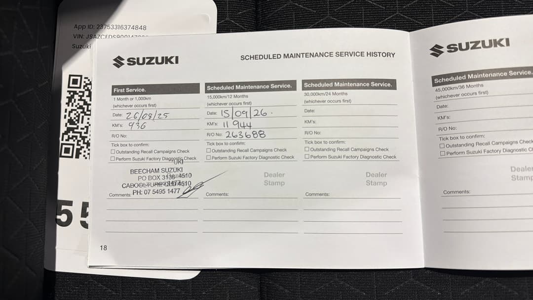 2024 Suzuki Swift Hybrid, Automatic, 12030 km, Service History