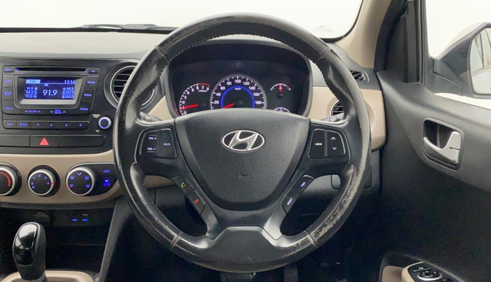 2015 Hyundai Grand i10 ASTA AT 1.2 KAPPA VTVT, Petrol, Automatic, 43,619 km, Steering Wheel Close Up