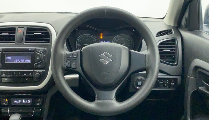 2022 Maruti Vitara Brezza VXI AT SHVS, Petrol, Automatic, 1,402 km, Steering Wheel Close Up