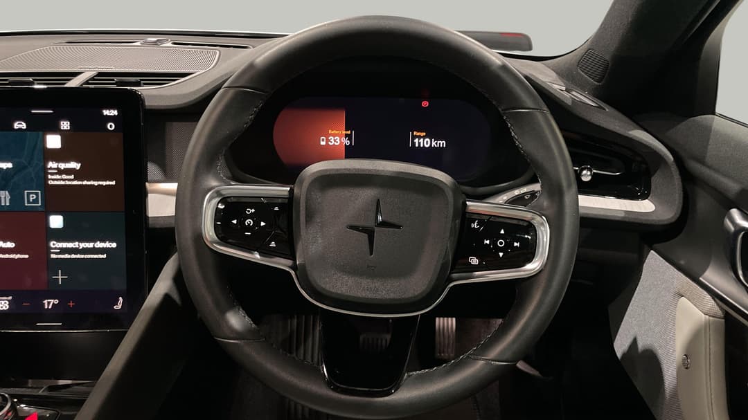 2022 Polestar 2 Std Range Single Motor 69kwh, Automatic, 58764 km, Steering Wheel Close-up