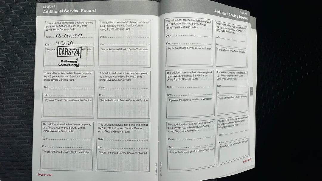 2016 Toyota Kluger Gx (4x2), Automatic, 102421 km, Service History
