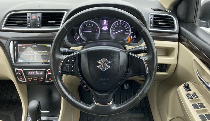 2018 Maruti Ciaz ALPHA  AT 1.4  PETROL, Petrol, Automatic, 57,737 km, Steering Wheel Close Up