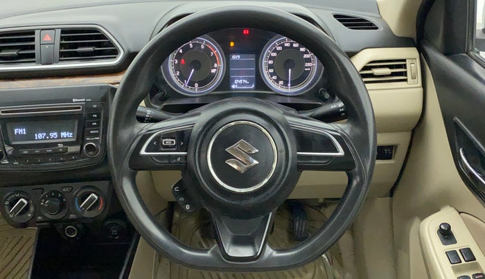 2018 Maruti Dzire VXI, Petrol, Manual, 1,04,974 km, Steering Wheel Close Up