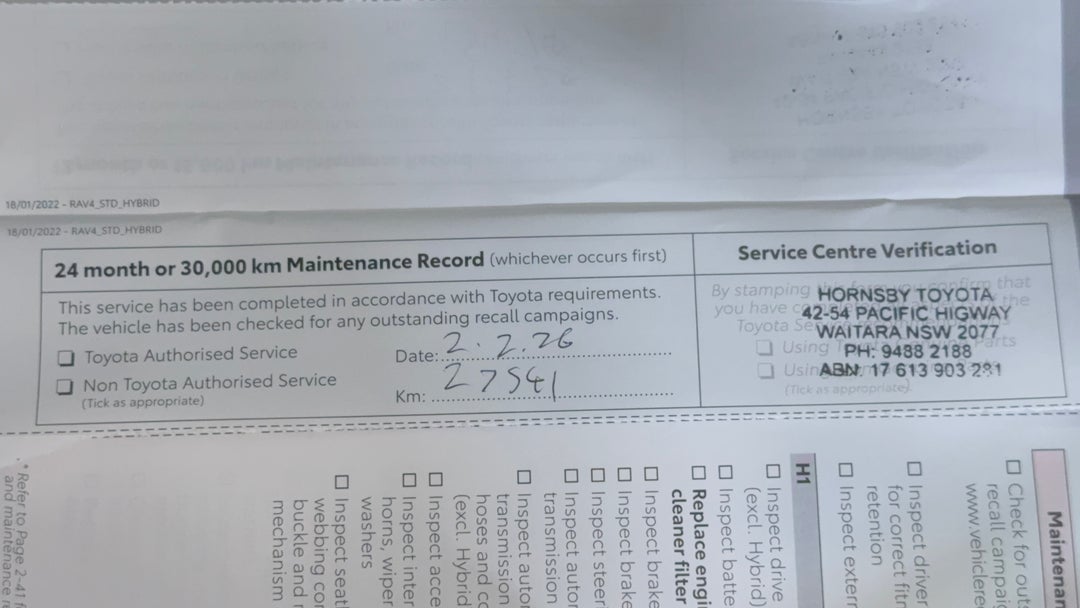 2024 Toyota RAV4 Cruiser (AWD) Hybrid, Automatic, 27591 km, Service History