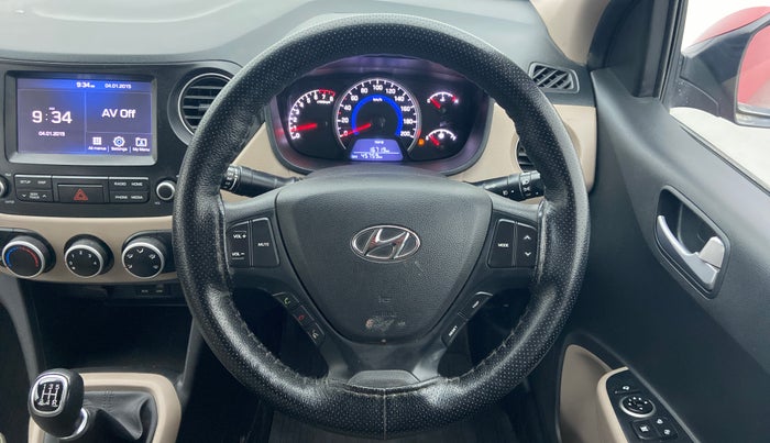 2019 Hyundai Grand i10 SPORTZ 1.2 KAPPA VTVT, Petrol, Manual, 45,759 km, Steering Wheel Close Up