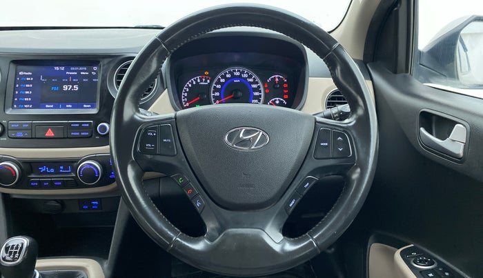 2017 Hyundai Grand i10 ASTA 1.2 KAPPA VTVT, Petrol, Manual, 47,974 km, Steering Wheel Close Up